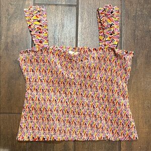 Anthropologie Multicolor Patterned Top